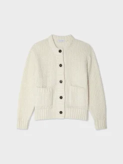 Clearance White + Warren alpaca blend cardigan Ivory