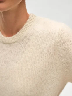 Clearance White + Warren brushed cashmere tee Ivory