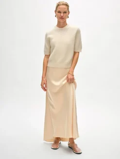 Fashion White + Warren brushed cashmere tee Ivory