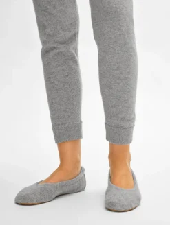 Online White + Warren cashmere ballet slipper GreyHeather