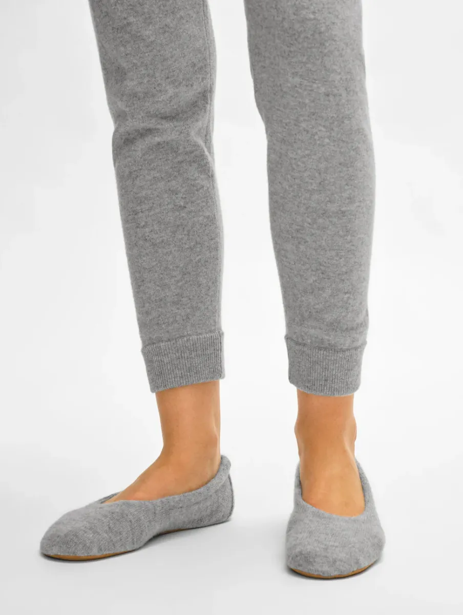 Best White + Warren cashmere ballet slipper GreyHeather