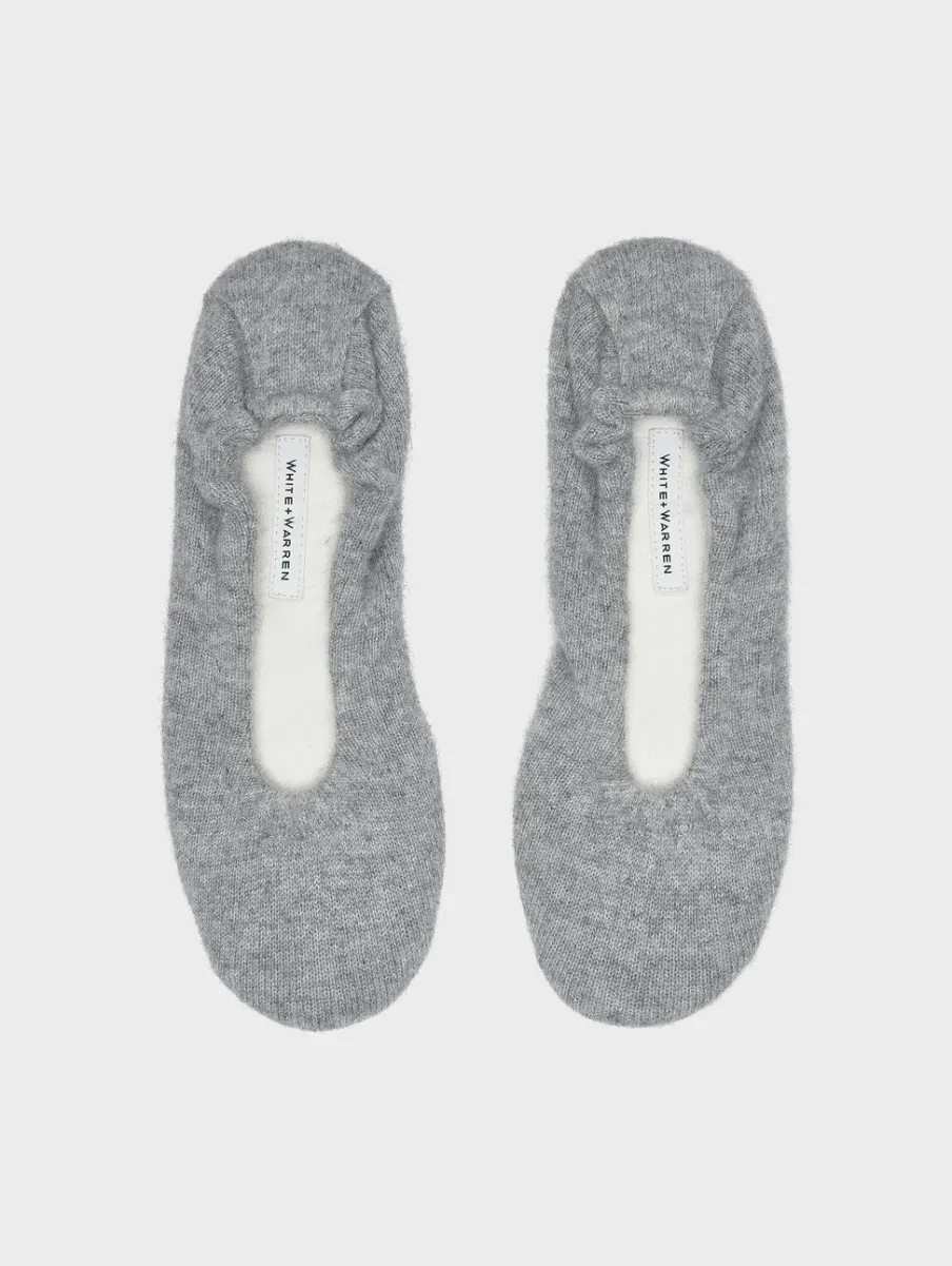 Best White + Warren cashmere ballet slipper GreyHeather