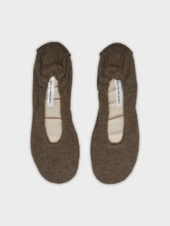 Outlet White + Warren cashmere ballet slipper RussetBrown