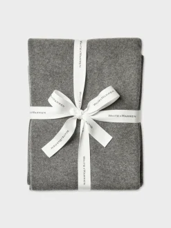 Fashion White + Warren cashmere blanket GraphiteHeather
