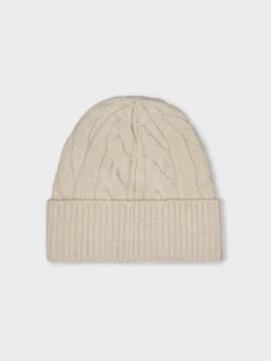 Best White + Warren cashmere cable beanie NaturalHeather