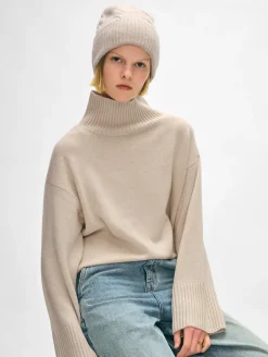 Best White + Warren cashmere cable beanie NaturalHeather
