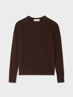 Fashion White + Warren cashmere crewneck Espresso
