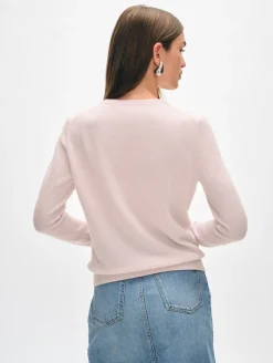 Sale White + Warren cashmere crewneck PinkSand