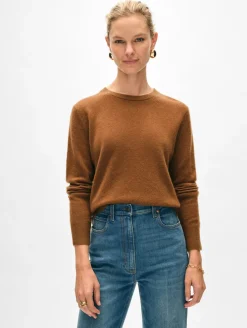 Best White + Warren cashmere crewneck CedarBrown