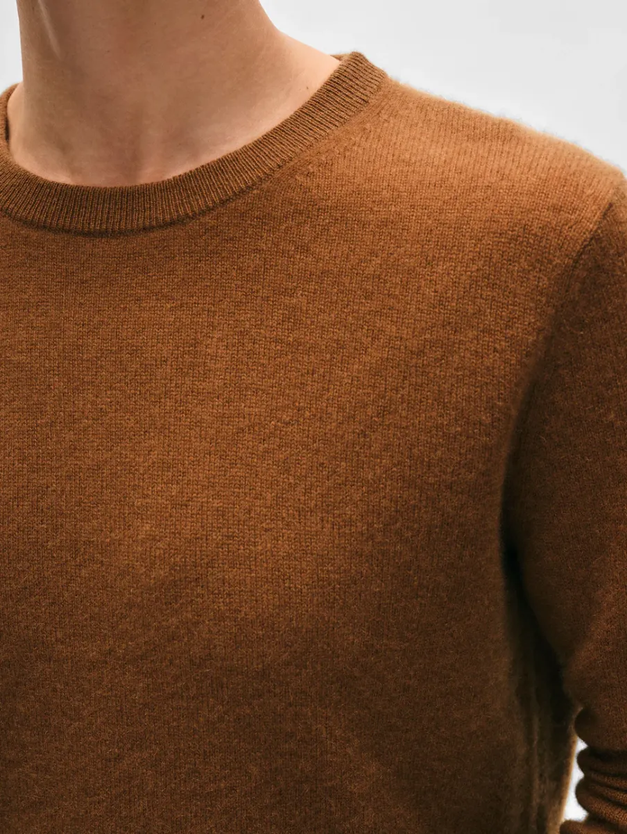 Best White + Warren cashmere crewneck CedarBrown