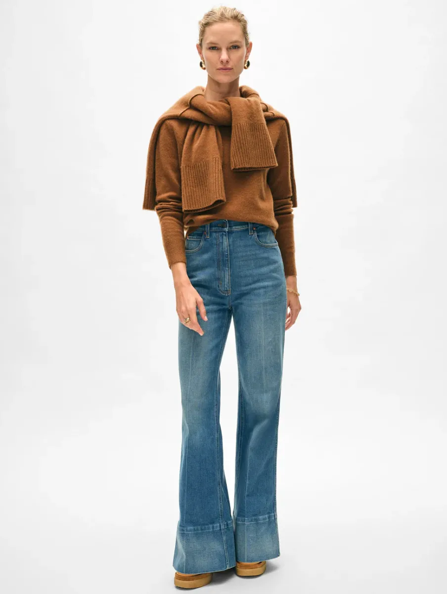 Best White + Warren cashmere crewneck CedarBrown
