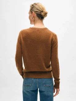 Best White + Warren cashmere crewneck CedarBrown