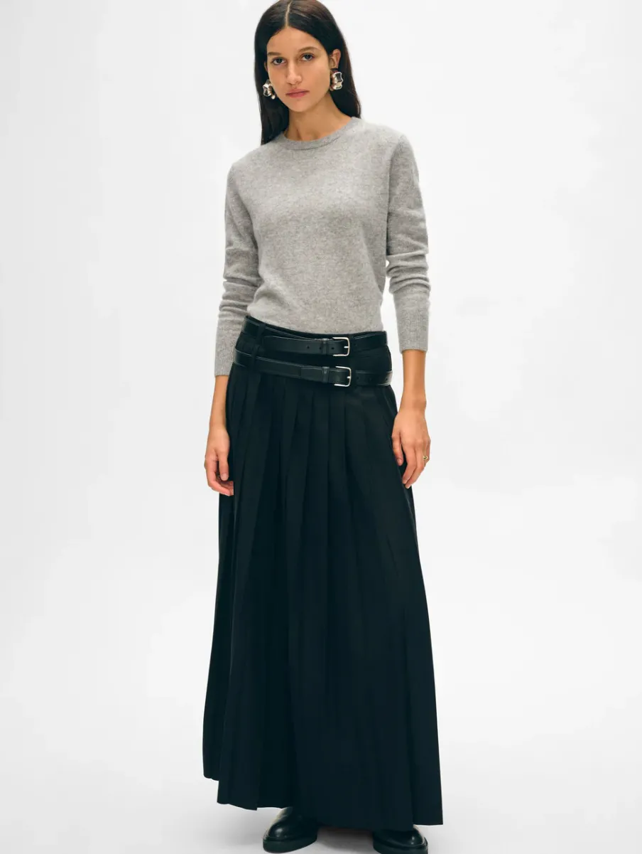 Best White + Warren cashmere crewneck GreyHeather