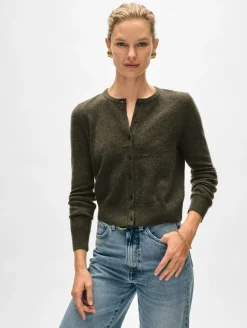 Sale White + Warren cashmere crewneck cardigan ThymeHeather