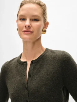 Sale White + Warren cashmere crewneck cardigan ThymeHeather