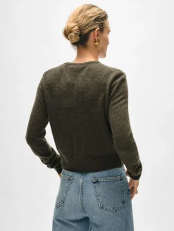 Sale White + Warren cashmere crewneck cardigan ThymeHeather
