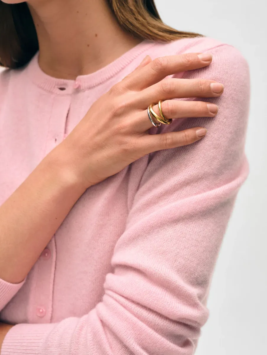 Sale White + Warren cashmere crewneck cardigan Primrose
