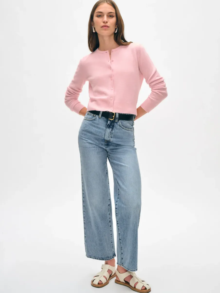 Sale White + Warren cashmere crewneck cardigan Primrose