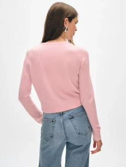 Sale White + Warren cashmere crewneck cardigan Primrose