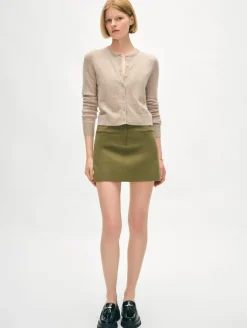 Best White + Warren cashmere crewneck cardigan SandWispHeather