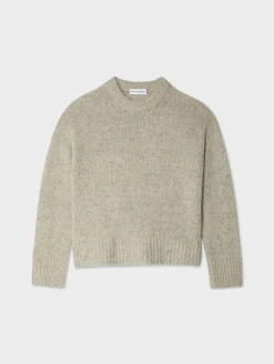 Hot White + Warren cashmere donegal easy crewneck SpeckledOat