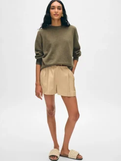 Online White + Warren cashmere easy sweatshirt Loden