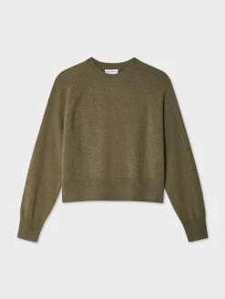 Online White + Warren cashmere easy sweatshirt Loden