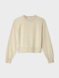 Clearance White + Warren cashmere easy sweatshirt NaturalHeather