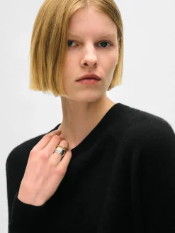 Discount White + Warren cashmere easy sweatshirt Black