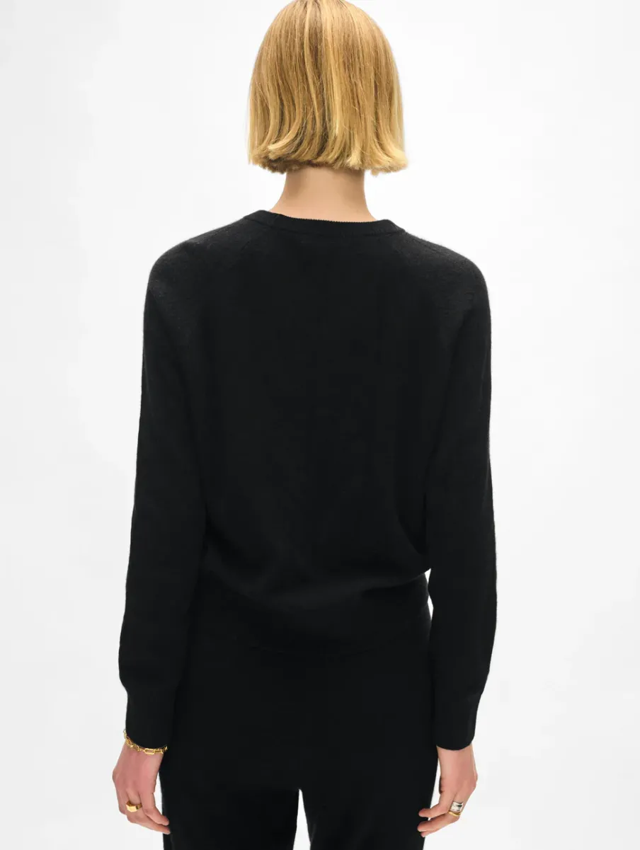 Discount White + Warren cashmere easy sweatshirt Black