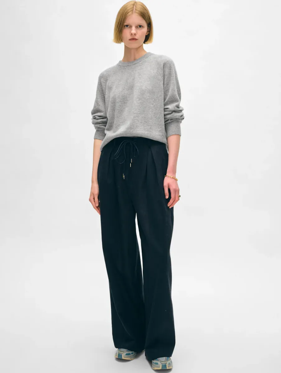 Best White + Warren cashmere easy sweatshirt GreyHeather
