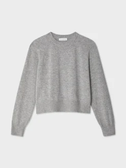 Best White + Warren cashmere easy sweatshirt GreyHeather