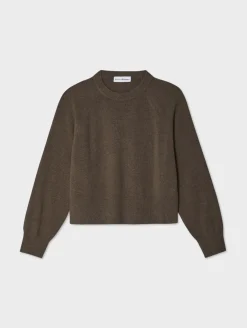 Sale White + Warren cashmere easy sweatshirt RussetBrown