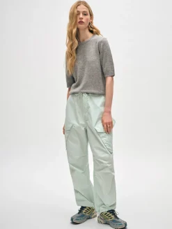 Sale White + Warren cashmere elbow sleeve tee GreyHeather