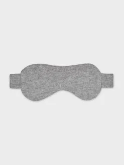 Outlet White + Warren cashmere eye mask GreyHeather