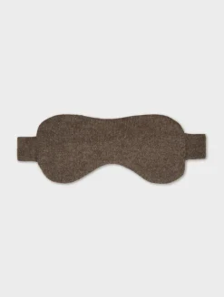 Fashion White + Warren cashmere eye mask RussetBrown