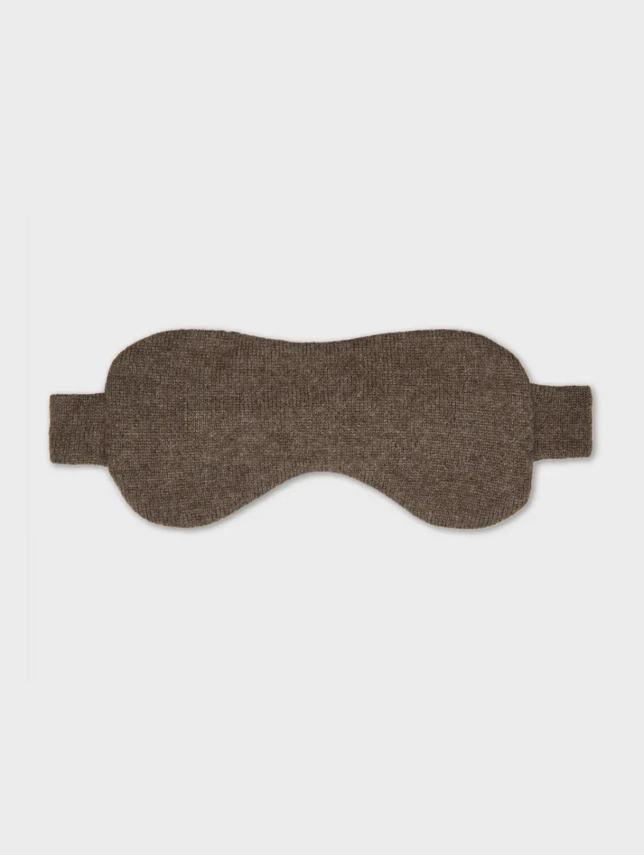 Fashion White + Warren cashmere eye mask RussetBrown