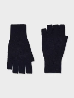 Online White + Warren cashmere fingerless glove DeepNavy