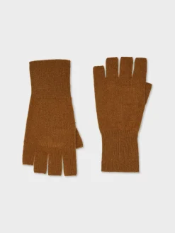 Best White + Warren cashmere fingerless glove CedarBrown
