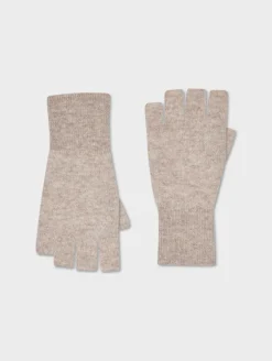 Clearance White + Warren cashmere fingerless glove SandWispHeather