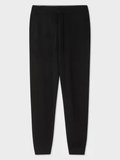 Outlet White + Warren cashmere jogger Black