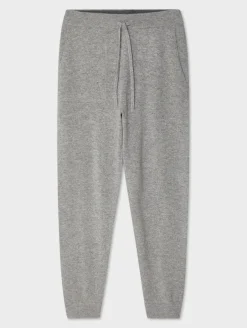 New White + Warren cashmere jogger GreyHeather