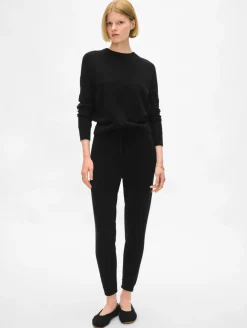 Best White + Warren cashmere jogger Black