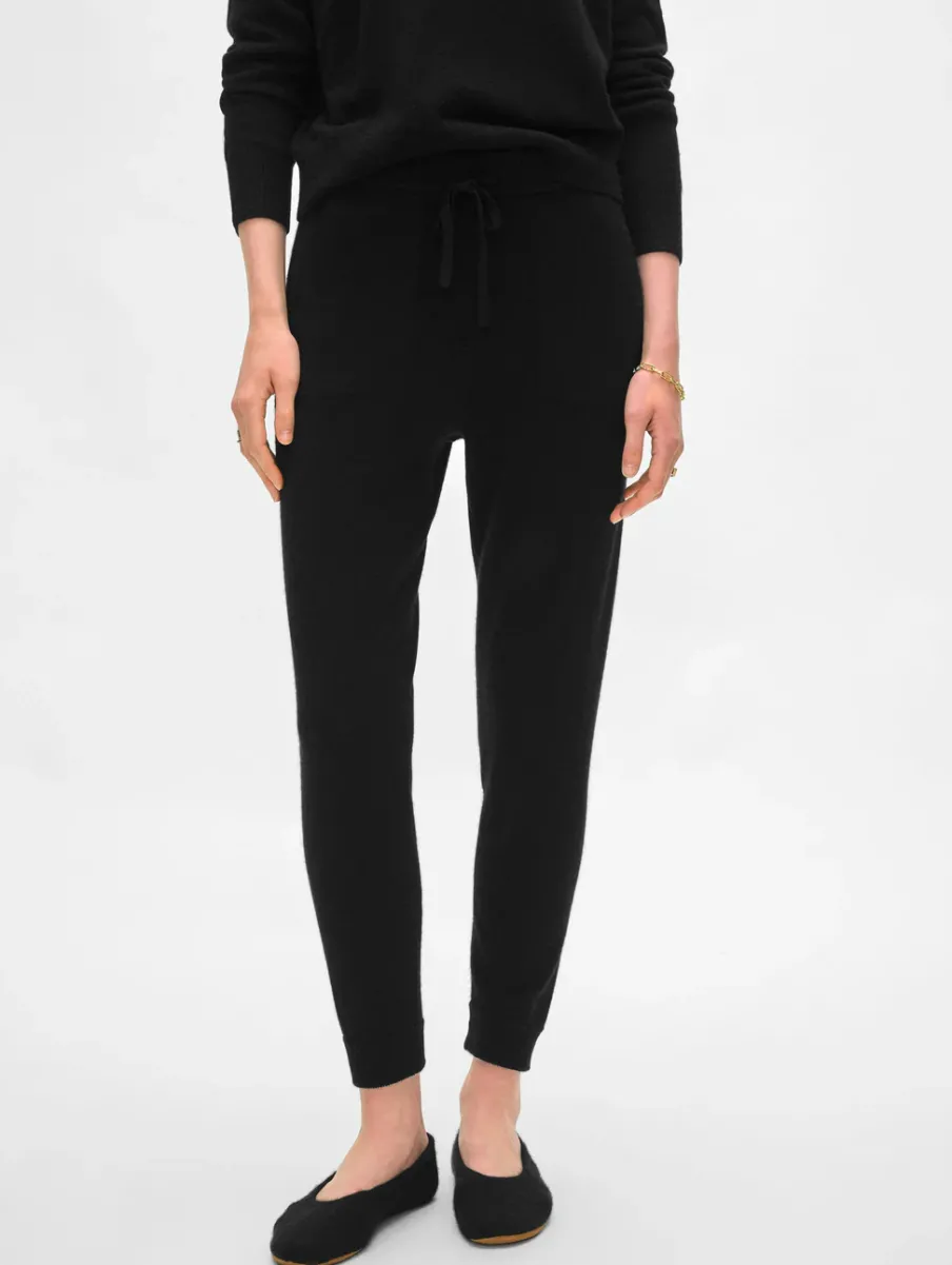 Best White + Warren cashmere jogger Black
