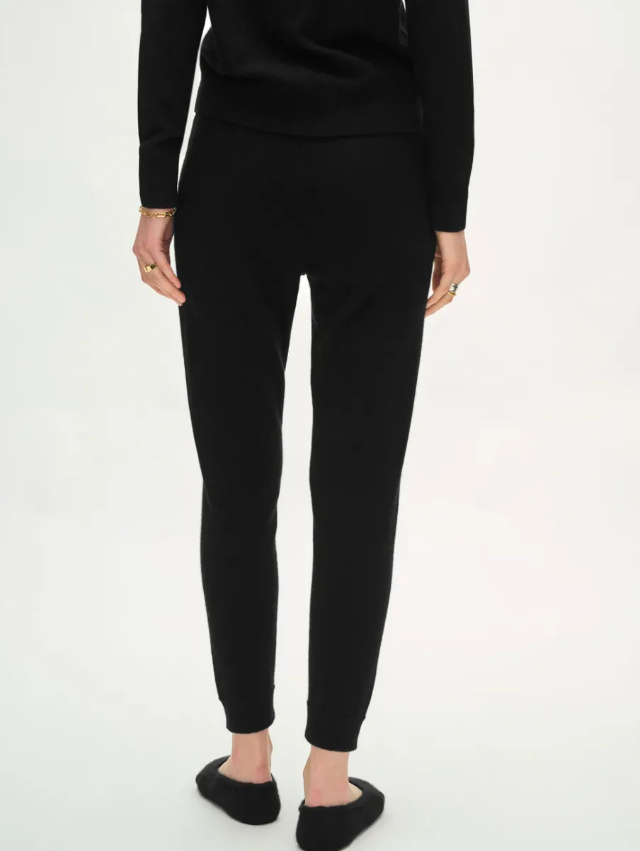 Best White + Warren cashmere jogger Black