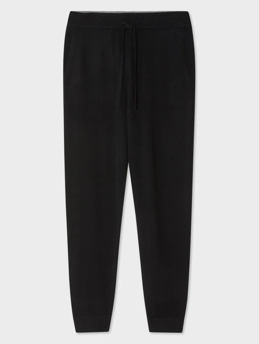Best White + Warren cashmere jogger Black