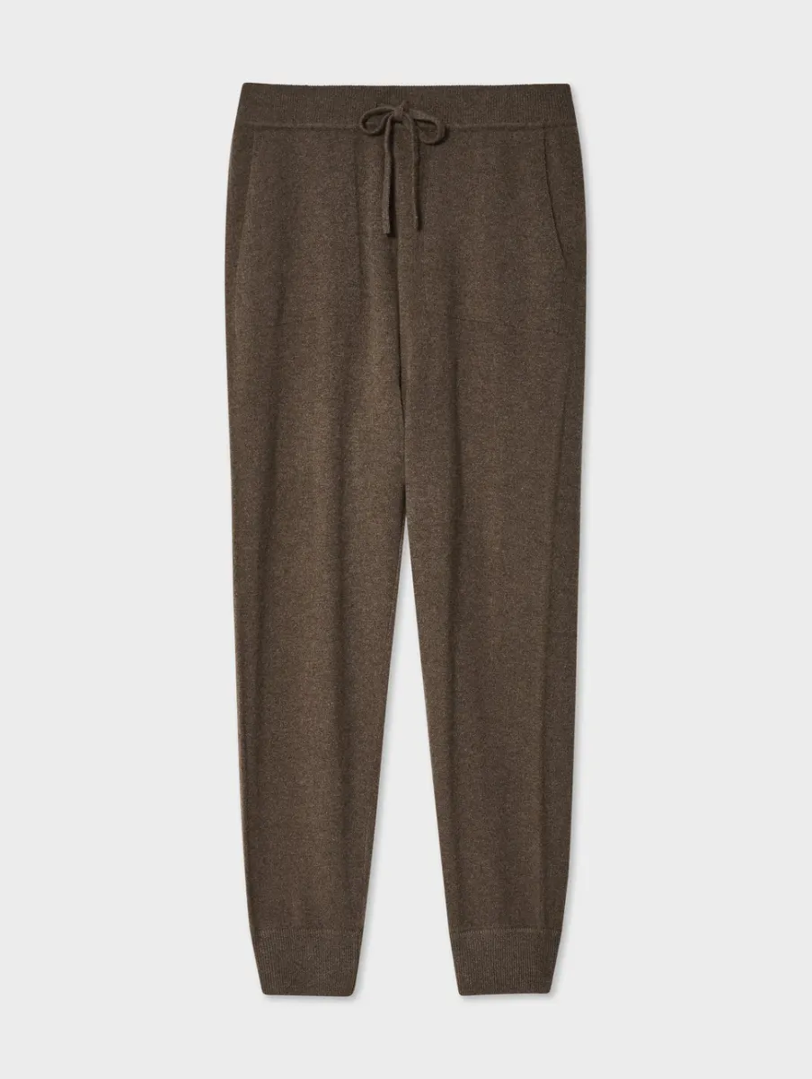 Outlet White + Warren cashmere jogger RussetBrown