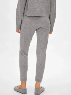Hot White + Warren cashmere jogger GreyHeather