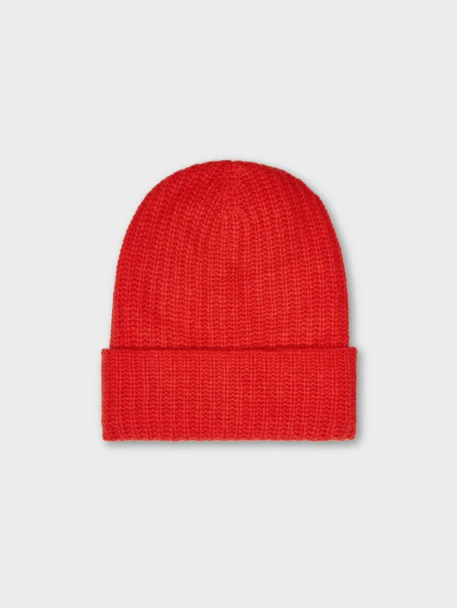 Outlet White + Warren cashmere luxe beanie CarmineRed