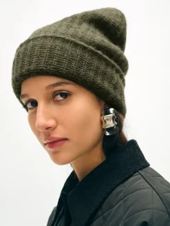 New White + Warren cashmere luxe beanie ThymeHeather
